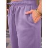 imageAUTOMET Womens Wide Leg Sweatpants Fleece Lined Baggy Straight Leg Lounge Pants Fall Outfits Athletic Joggers with PocketsPurple