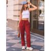 imageAUTOMET Womens Wide Leg Sweatpants Fleece Lined Baggy Straight Leg Lounge Pants Fall Outfits Athletic Joggers with PocketsRed