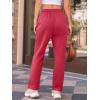 imageAUTOMET Womens Wide Leg Sweatpants Fleece Lined Baggy Straight Leg Lounge Pants Fall Outfits Athletic Joggers with PocketsWatermelonred
