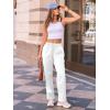 imageAUTOMET Womens Wide Leg Sweatpants Fleece Lined Baggy Straight Leg Lounge Pants Fall Outfits Athletic Joggers with PocketsWhite