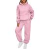 imageAUTOMET Womens 2 Piece Outfits Lounge Hoodie Sweatsuit Sets Oversized Sweatshirt Baggy Fall Fashion Sweatpants with PocketsPalepink