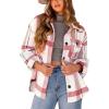 imageAUTOMET Womens Fall Outfits Fashion Clothes Shackets Flannel Plaid Button Down Long Sleeve Shirts JacketsPinkwhite