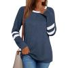 imageAUTOMET Womens Long Sleeve Shirts Color Block Casual Crewneck Tops Tshirt Basic Tee Fall Fashion Clothes Trendy OutfitsBlue