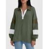 imageAUTOMET Fall Tops for Women Oversized Long Sleeve Shirts Color Block Fashion 2025 y2k Tees Knitted Pullover Sweaters GreyGreen L
