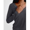 imageAUTOMET Long Sleeve T Shirts for Women Lace V Neck Casual Cute Tops Loose Fit Fall Winter Basic ClothingBlackgrey