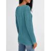 imageAUTOMET Long Sleeve T Shirts for Women Lace V Neck Casual Cute Tops Loose Fit Fall Winter Basic ClothingBluegreen