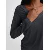imageAUTOMET Long Sleeve T Shirts for Women Lace V Neck Casual Cute Tops Loose Fit Fall Winter Basic ClothingGrey
