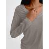 imageAUTOMET Long Sleeve T Shirts for Women Lace V Neck Casual Cute Tops Loose Fit Fall Winter Basic ClothingKhaki