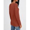 imageAUTOMET Long Sleeve T Shirts for Women Lace V Neck Casual Cute Tops Loose Fit Fall Winter Basic ClothingMaple