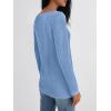 imageAUTOMET Long Sleeve T Shirts for Women Lace V Neck Casual Cute Tops Loose Fit Fall Winter Basic ClothingSkyblue