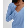 imageAUTOMET Long Sleeve T Shirts for Women Lace V Neck Casual Cute Tops Loose Fit Fall Winter Basic ClothingSkyblue