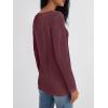 imageAUTOMET Long Sleeve T Shirts for Women Lace V Neck Casual Cute Tops Loose Fit Fall Winter Basic ClothingWinered