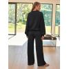 imageAUTOMET Lounge Sets for Women Sweatsuits 2 Piece Outfits 2025 Fall Drawstring Sweatshirt Wide Leg Sweatpants TracksuitBlack