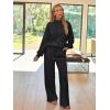 imageAUTOMET Lounge Sets for Women Sweatsuits 2 Piece Outfits 2025 Fall Drawstring Sweatshirt Wide Leg Sweatpants TracksuitBlack