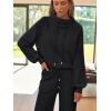 imageAUTOMET Lounge Sets for Women Sweatsuits 2 Piece Outfits 2025 Fall Drawstring Sweatshirt Wide Leg Sweatpants TracksuitBlack