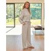 imageAUTOMET Lounge Sets for Women Sweatsuits 2 Piece Outfits 2025 Fall Drawstring Sweatshirt Wide Leg Sweatpants TracksuitCoffeegrey