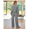 imageAUTOMET Lounge Sets for Women Sweatsuits 2 Piece Outfits 2025 Fall Drawstring Sweatshirt Wide Leg Sweatpants TracksuitDarkgrey