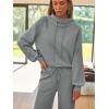 imageAUTOMET Lounge Sets for Women Sweatsuits 2 Piece Outfits 2025 Fall Drawstring Sweatshirt Wide Leg Sweatpants TracksuitDarkgrey