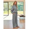 imageAUTOMET Lounge Sets for Women Sweatsuits 2 Piece Outfits 2025 Fall Drawstring Sweatshirt Wide Leg Sweatpants TracksuitDarkgrey