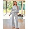 imageAUTOMET Lounge Sets for Women Sweatsuits 2 Piece Outfits 2025 Fall Drawstring Sweatshirt Wide Leg Sweatpants TracksuitGrey