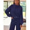 imageAUTOMET Lounge Sets for Women Sweatsuits 2 Piece Outfits 2025 Fall Drawstring Sweatshirt Wide Leg Sweatpants TracksuitNavyblue