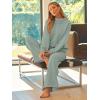 imageAUTOMET Lounge Sets for Women Sweatsuits 2 Piece Outfits 2025 Fall Drawstring Sweatshirt Wide Leg Sweatpants TracksuitSagegreen