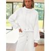 imageAUTOMET Lounge Sets for Women Sweatsuits 2 Piece Outfits 2025 Fall Drawstring Sweatshirt Wide Leg Sweatpants TracksuitWhite