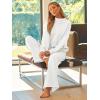 imageAUTOMET Lounge Sets for Women Sweatsuits 2 Piece Outfits 2025 Fall Drawstring Sweatshirt Wide Leg Sweatpants TracksuitWhite