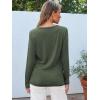 imageAUTOMET Spring Tops Womens Long Sleeve Shirts Workout Plus Size Tees Fall Outfits Clothes 202501armygreen