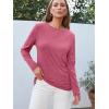 imageAUTOMET Spring Tops Womens Long Sleeve Shirts Workout Plus Size Tees Fall Outfits Clothes 202501hotpink