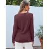 imageAUTOMET Spring Tops Womens Long Sleeve Shirts Workout Plus Size Tees Fall Outfits Clothes 202501wine Red