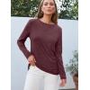 imageAUTOMET Spring Tops Womens Long Sleeve Shirts Workout Plus Size Tees Fall Outfits Clothes 202501wine Red