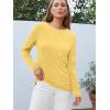 imageAUTOMET Spring Tops Womens Long Sleeve Shirts Workout Plus Size Tees Fall Outfits Clothes 202501yellow