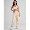 imageAUTOMET Womens Cinch Bottom Sweatpants Athletic Joggers Lounge Pants with PocketsApricot
