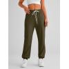 imageAUTOMET Womens Cinch Bottom Sweatpants Athletic Joggers Lounge Pants with PocketsArmy Green
