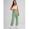 imageAUTOMET Womens Cinch Bottom Sweatpants Athletic Joggers Lounge Pants with PocketsBean Green