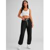 imageAUTOMET Womens Cinch Bottom Sweatpants Athletic Joggers Lounge Pants with PocketsBlack