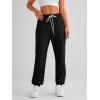 imageAUTOMET Womens Cinch Bottom Sweatpants Athletic Joggers Lounge Pants with PocketsBlack