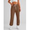 imageAUTOMET Womens Cinch Bottom Sweatpants Athletic Joggers Lounge Pants with PocketsCoffee