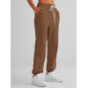 imageAUTOMET Womens Cinch Bottom Sweatpants Athletic Joggers Lounge Pants with PocketsCoffee