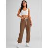 imageAUTOMET Womens Cinch Bottom Sweatpants Athletic Joggers Lounge Pants with PocketsCoffee