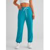 imageAUTOMET Womens Cinch Bottom Sweatpants Athletic Joggers Lounge Pants with PocketsCyan