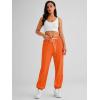 imageAUTOMET Womens Cinch Bottom Sweatpants Athletic Joggers Lounge Pants with PocketsOrange