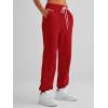 imageAUTOMET Womens Cinch Bottom Sweatpants Athletic Joggers Lounge Pants with PocketsRed