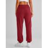 imageAUTOMET Womens Cinch Bottom Sweatpants Athletic Joggers Lounge Pants with PocketsWine Red