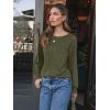 imageAUTOMET Womens Fall Fashion Long Sleeve Shirts Dressy Casual Pleated Basic Trendy Tops Winter Clothes 2025Army Green