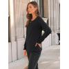 imageAUTOMET Womens Fall Fashion Long Sleeve Shirts Dressy Casual Pleated Basic Trendy Tops Winter Clothes 2025Black