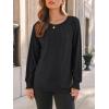 imageAUTOMET Womens Fall Fashion Long Sleeve Shirts Dressy Casual Pleated Basic Trendy Tops Winter Clothes 2025Black