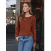imageAUTOMET Womens Fall Fashion Long Sleeve Shirts Dressy Casual Pleated Basic Trendy Tops Winter Clothes 2025Caramel