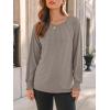 imageAUTOMET Womens Fall Fashion Long Sleeve Shirts Dressy Casual Pleated Basic Trendy Tops Winter Clothes 2025Coffee Grey